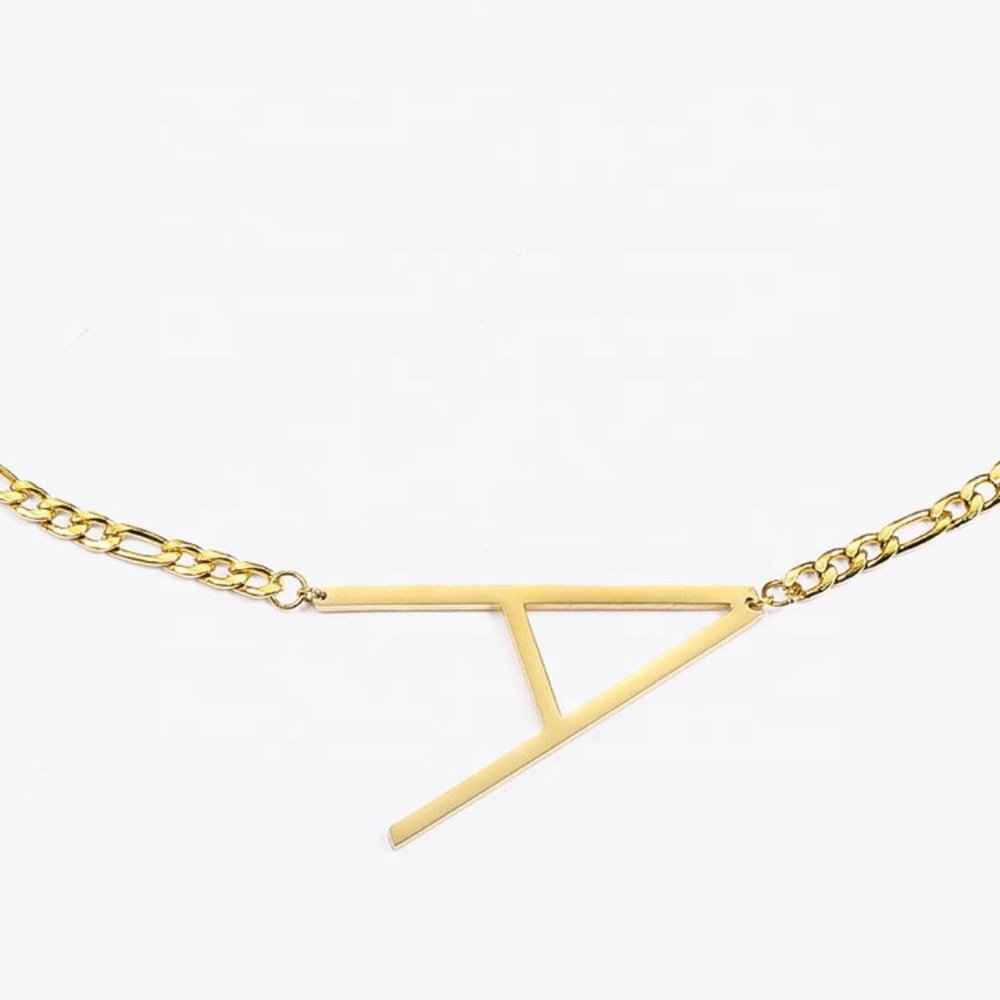 NEW 18K Gold Initial Alphabet Pendant Necklace - Picture 5 of 12